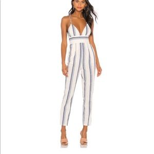 Superdown Stripped Jumpsuit